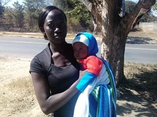 Mother with her baby