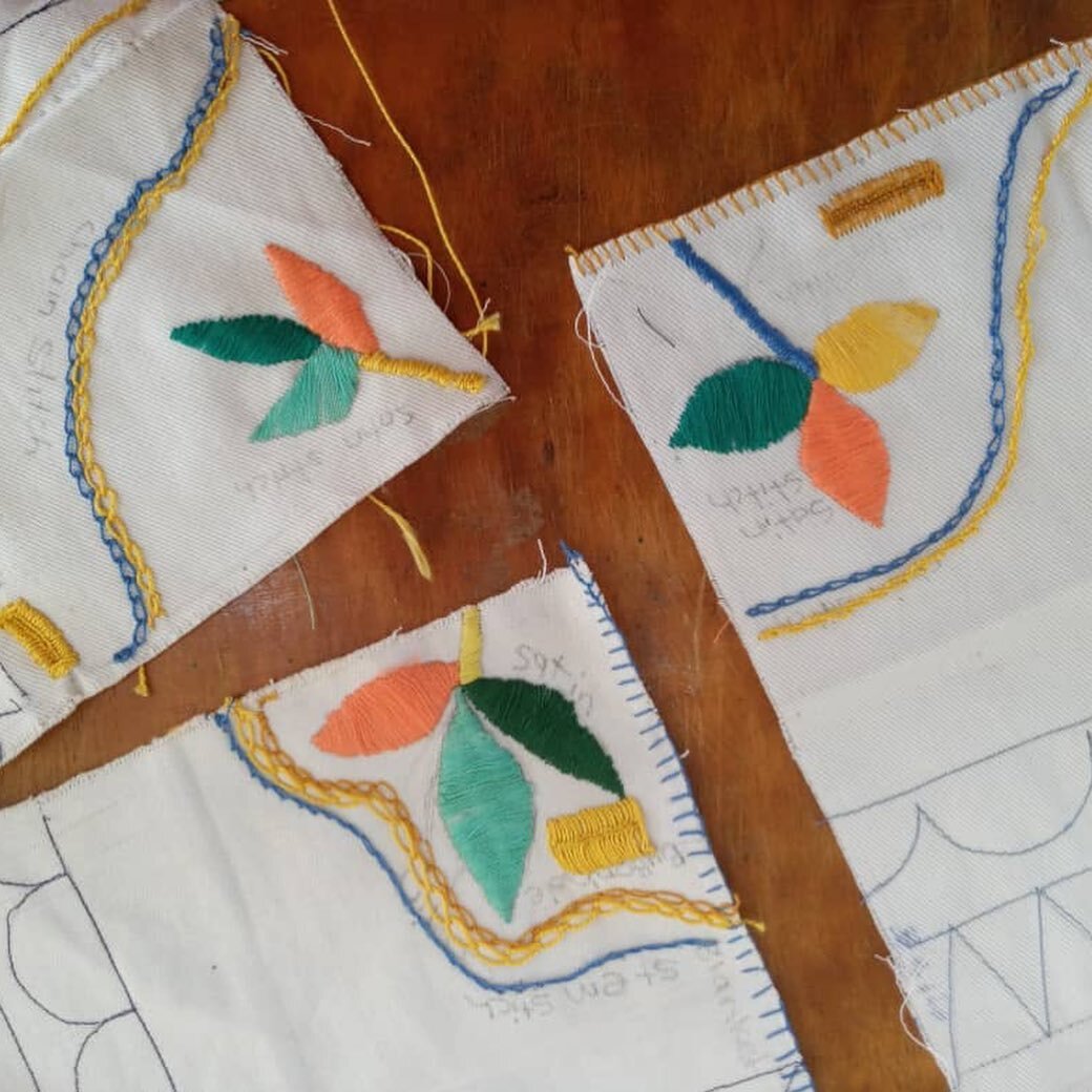 Happy Friday! Check out what the sewing club in Zim have been up to.
They&rsquo;ve been working on their stitching ;

1. satin stitch 
2. button hole stitch 
3. chain stitch
4. stem stitch 
5. blanket stitch

Learning new skills = opportunities for t