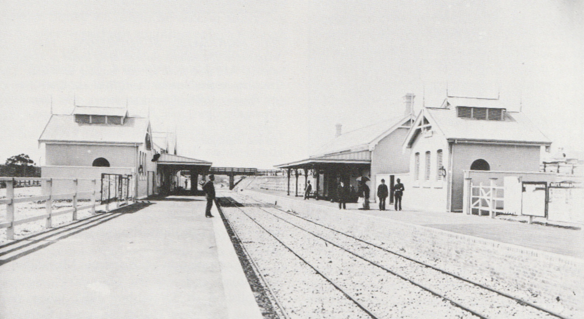 Kogarah Railway Station, 1884. Taken soon after the opening of the Railway. Pic River, Road and Rail, a History of Kogarah Municipality