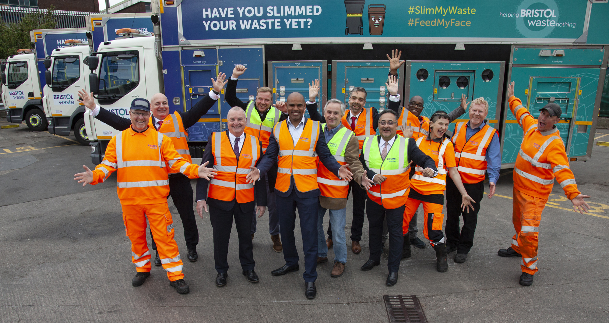 Bristol Waste recycling fleet launch with leaders crew and mayor.jpg