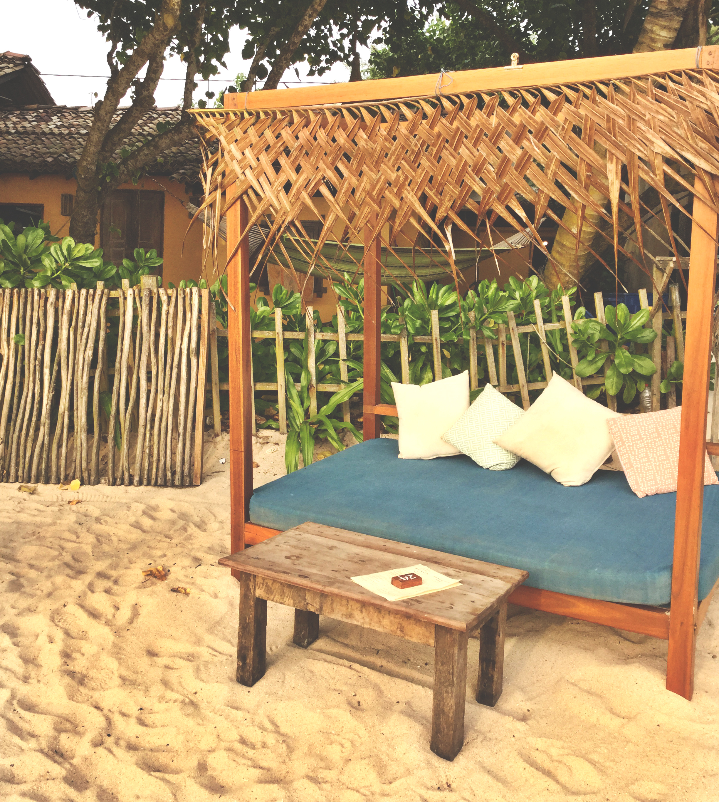 Tropical day beds at the shack 