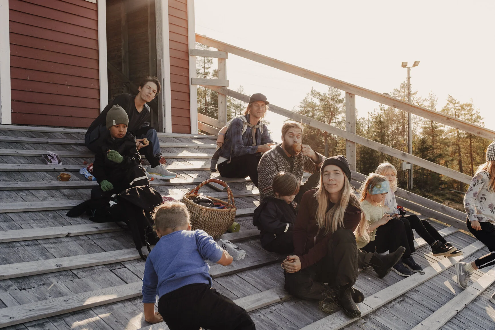 Fika på toppen, som sig bör.