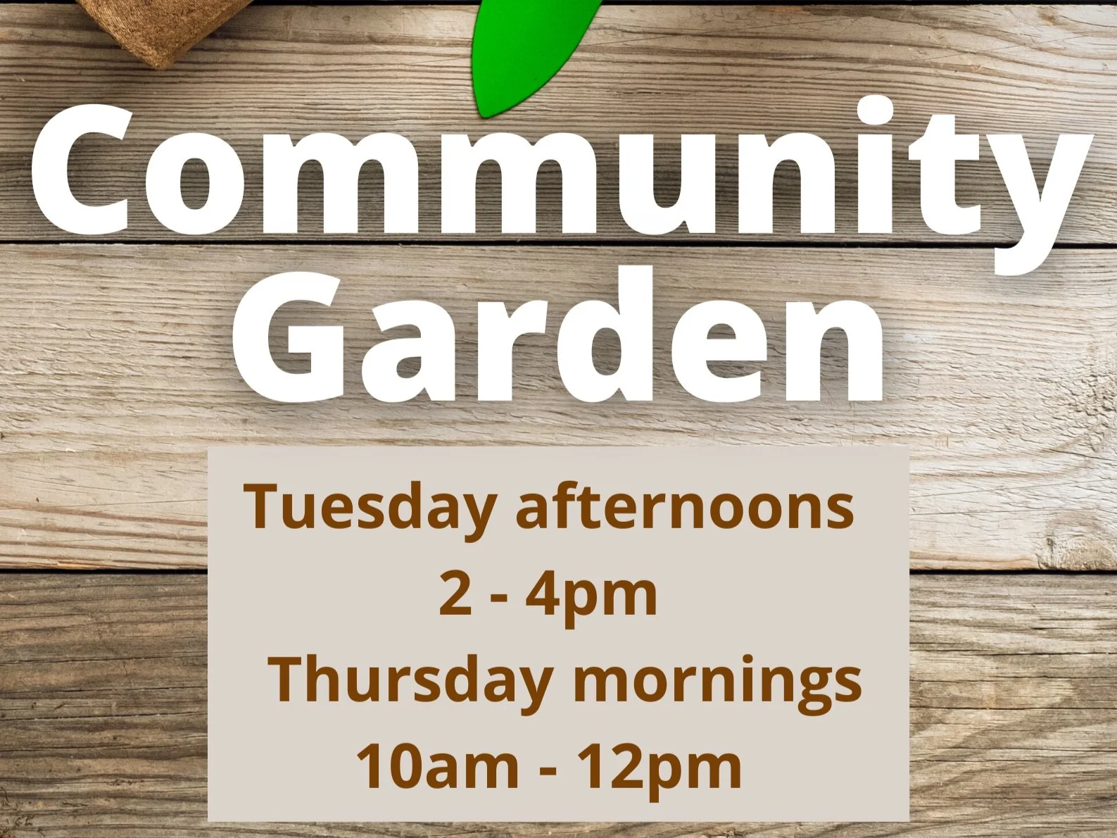 Community Garden is Open