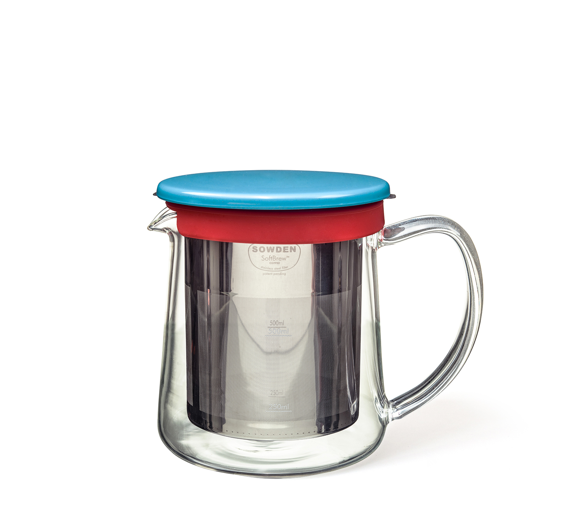 James 8 Cup MAX 1L-33.8 oz Sowden SoftBrew Coffee-Model Black-Wine red Lid 