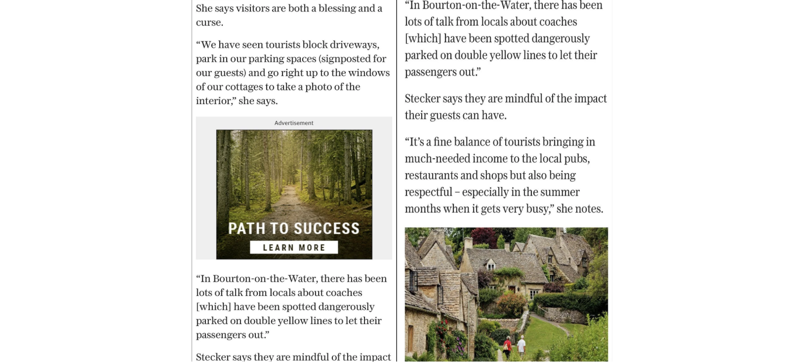 A picturesque view of a traditional Cotswold village, illustrating the beauty of the region discussed in the article