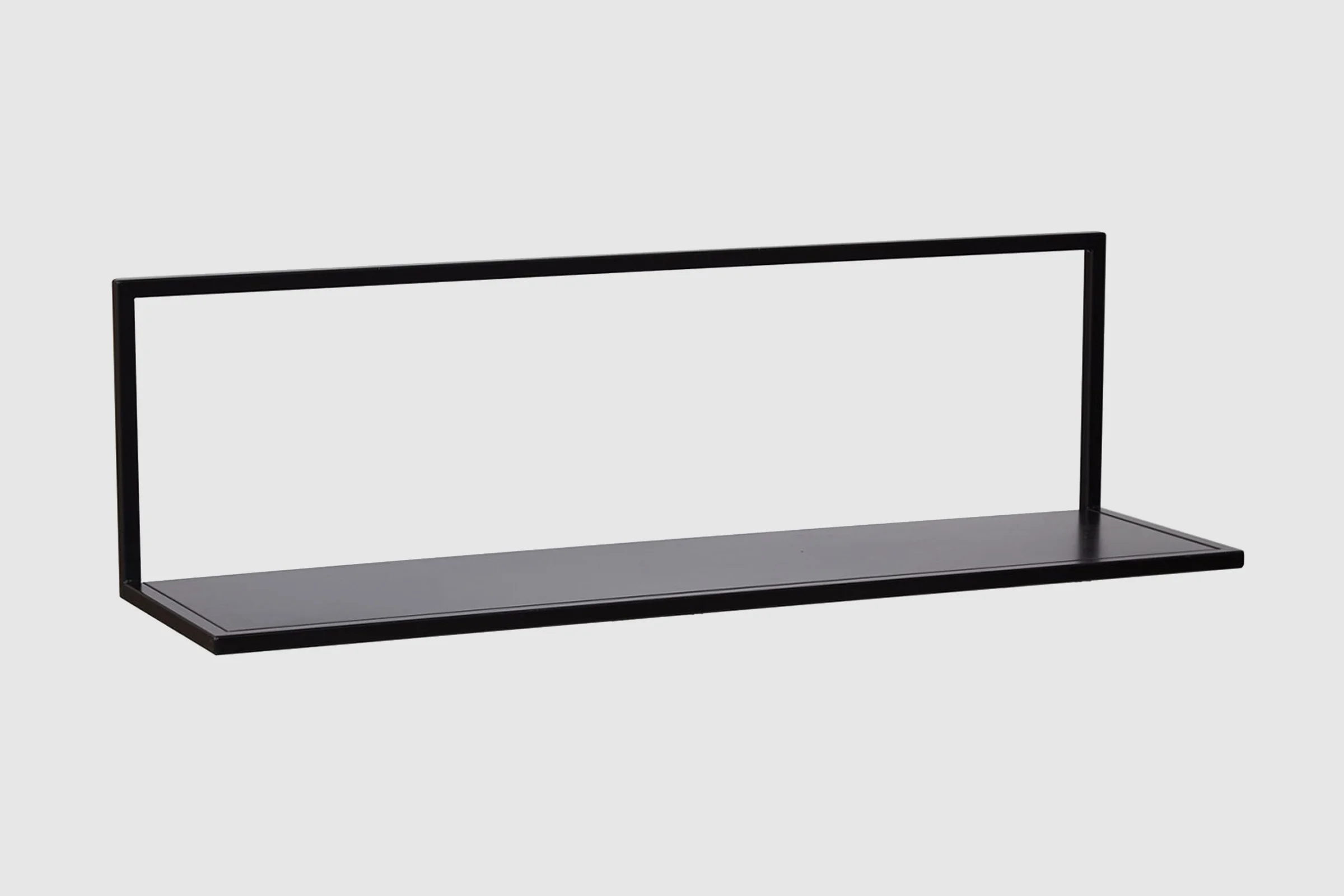 mllmtr_shop image 01_L4-900 BLACK_wall mounted steel shelf_left view_GREY BACKGROUND.jpg