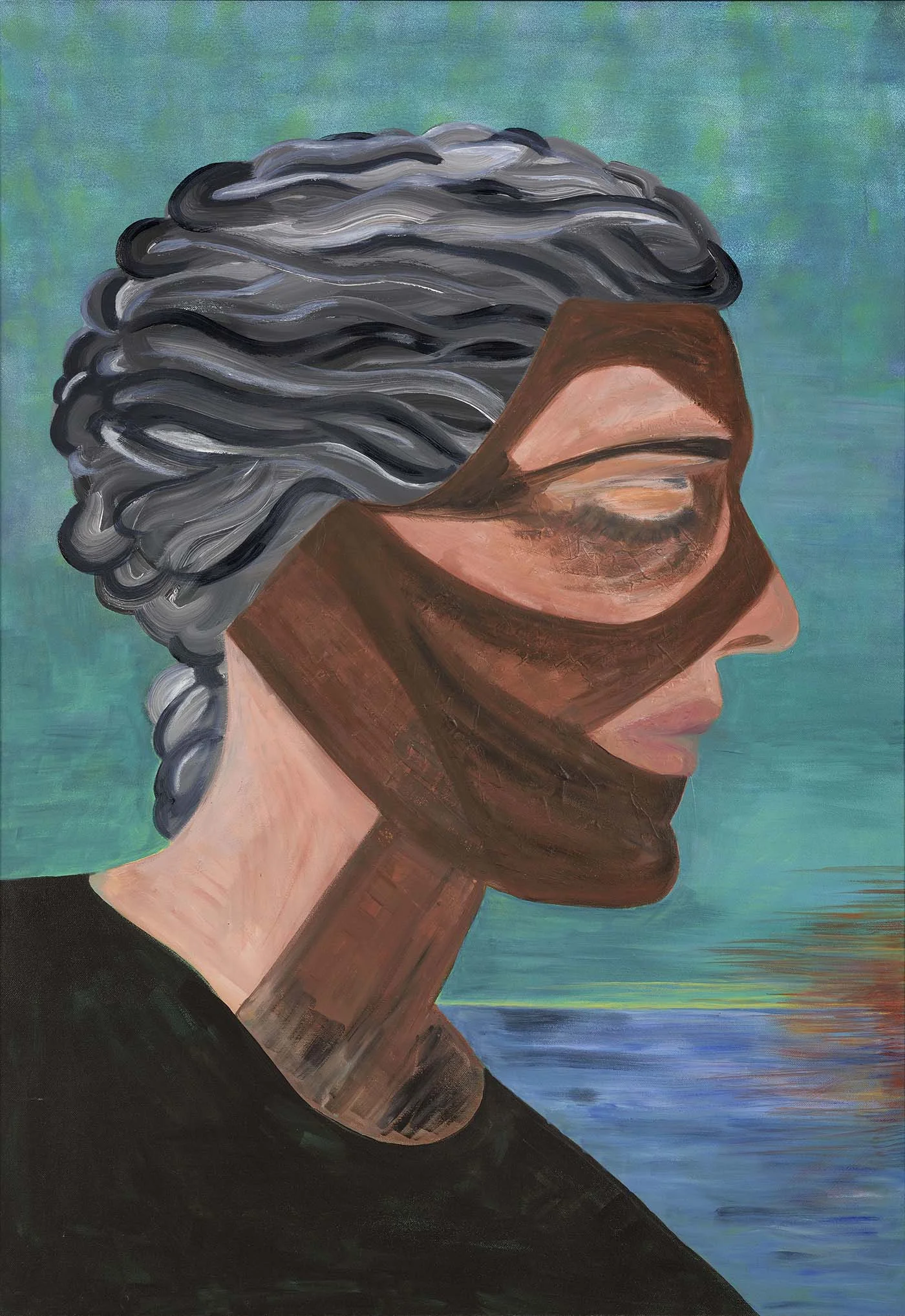 Portrait of Grace, the Suffering of Women at a Time of War, Oil and acrylic on canvas, 122 x 92 cm