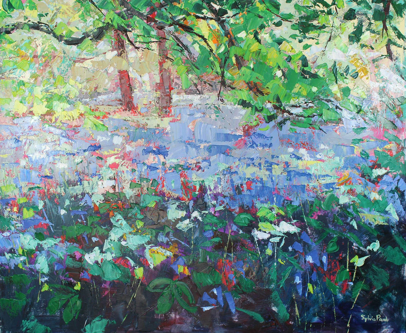 Carpet of Bluebells , Oil, 120 x 100 cm