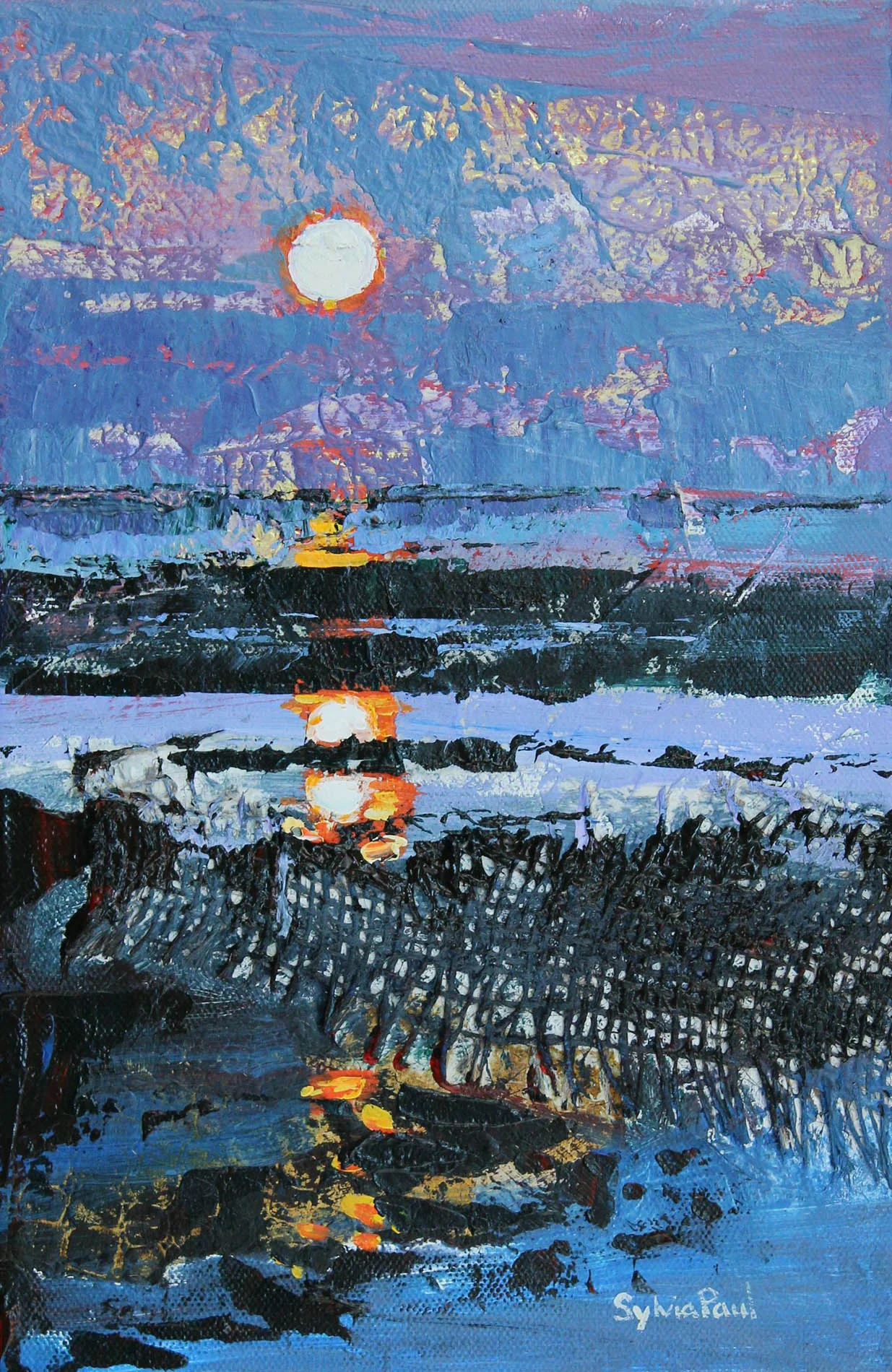 Moonrise , Mixed Media, 20 x 30 cm