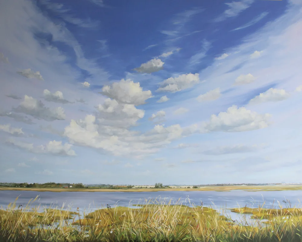 Summer Clouds II , Oil, 100 x 100 cm