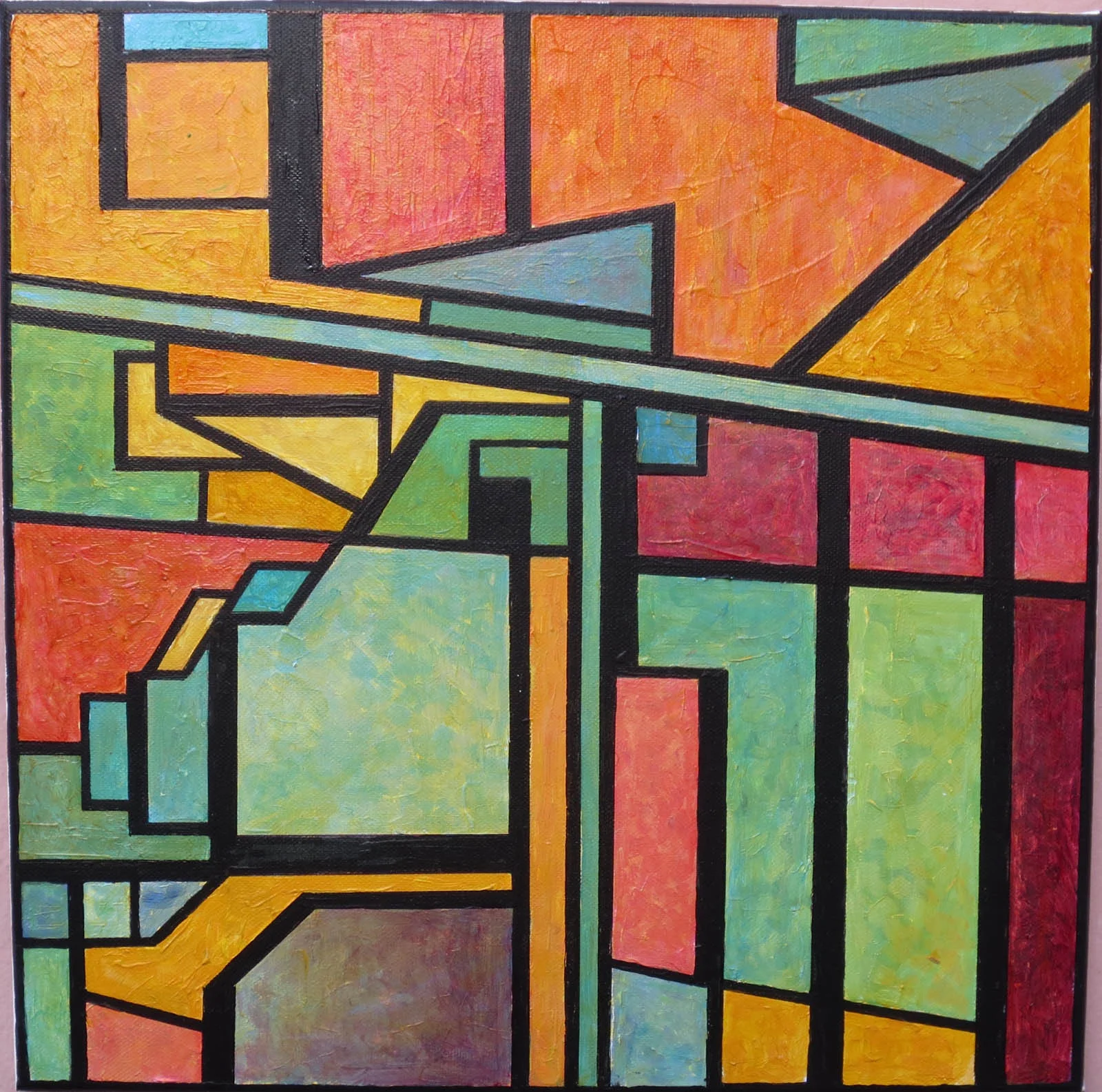 Cefalu 1 , Acrylic, 40 x 40 cm