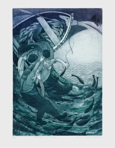 Fishers of Men , Etching, 59.5 x 42 cm