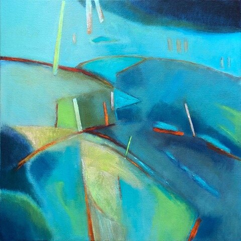 Orford Impression 2 , Acrylic on canvas, 50 x 50 cm