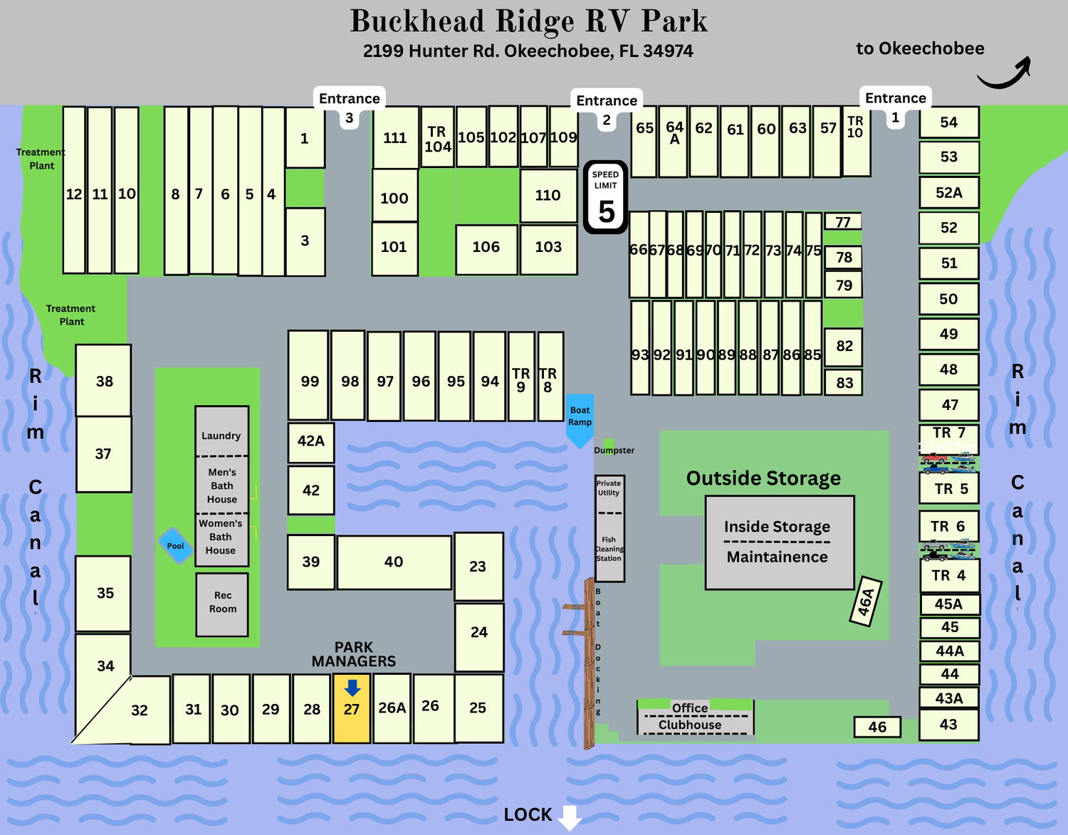 RV Park Site Rentals Okeechobee — BUCKHEAD RIDGE RESORT