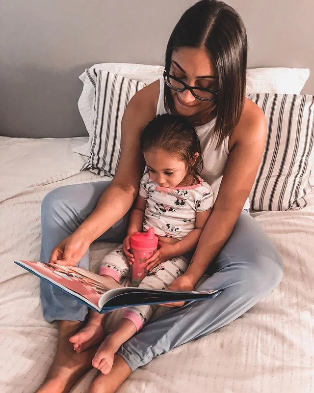 Reading to this girl is one of my favorite things to do! She loves her Mickey stories and probably has all 5 stories in this book memorized. ⠀
⠀
Sometimes, she just looks up at me while I read and watches me and it melts my heart. ⠀
⠀
Our favorite pl