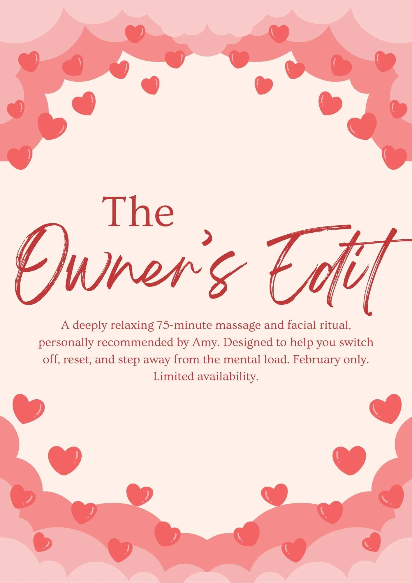 The Owner's Edit: Amy's February Treatment Offer