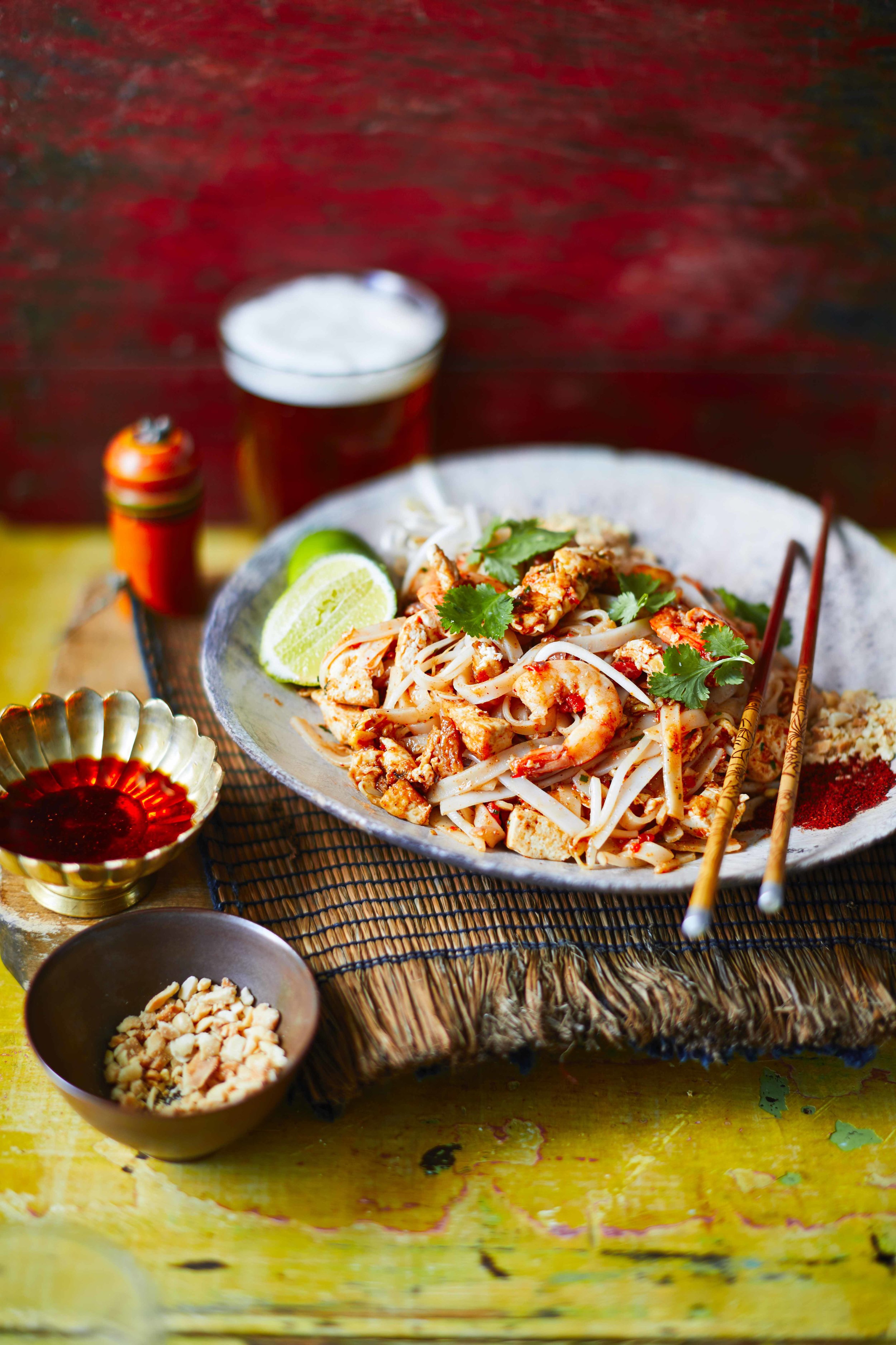 Grilled Shrimp, Smoked Chilli & Cornish Crab Pad Thai