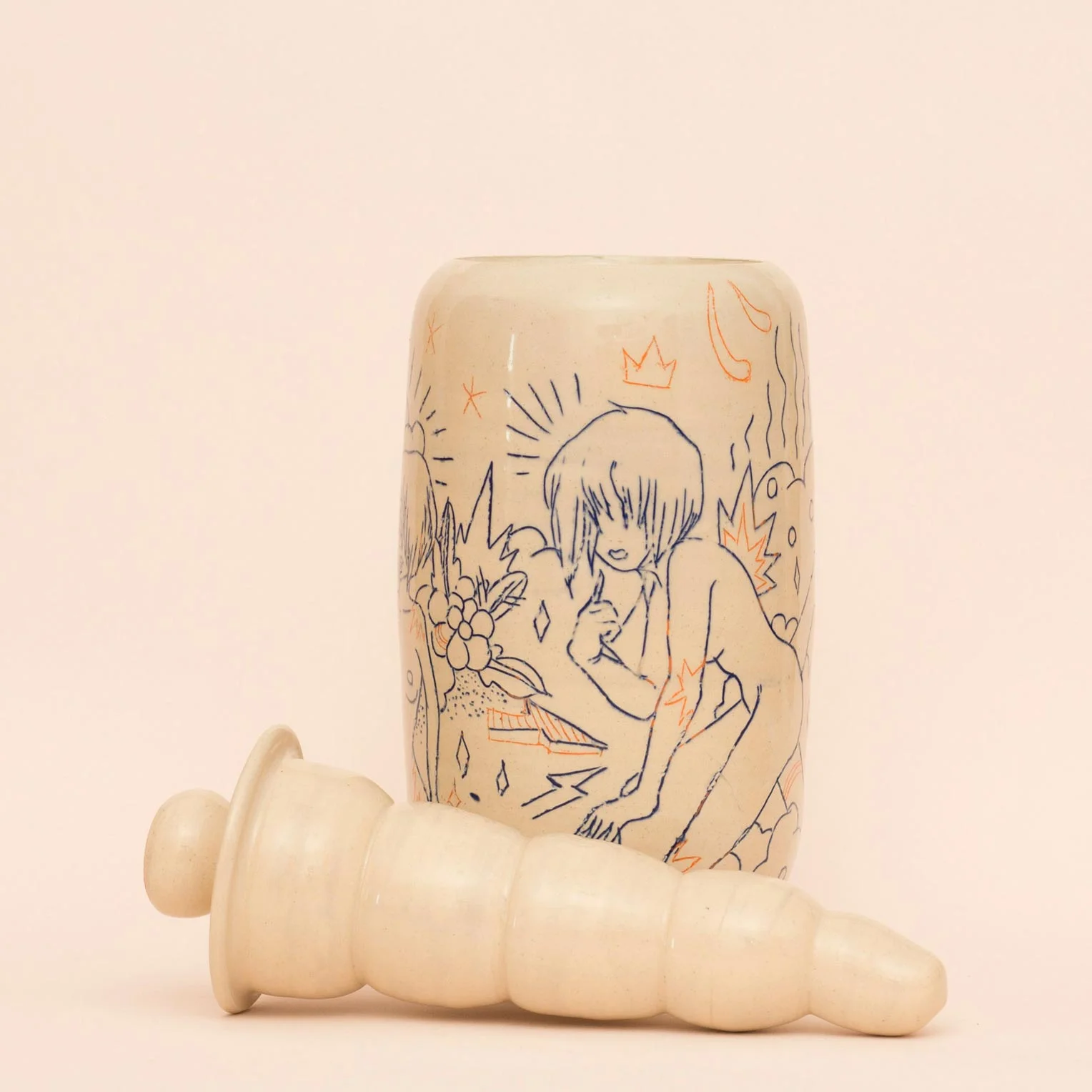 Euforia dildo in a vase Blauverd 36 Medium Bubble