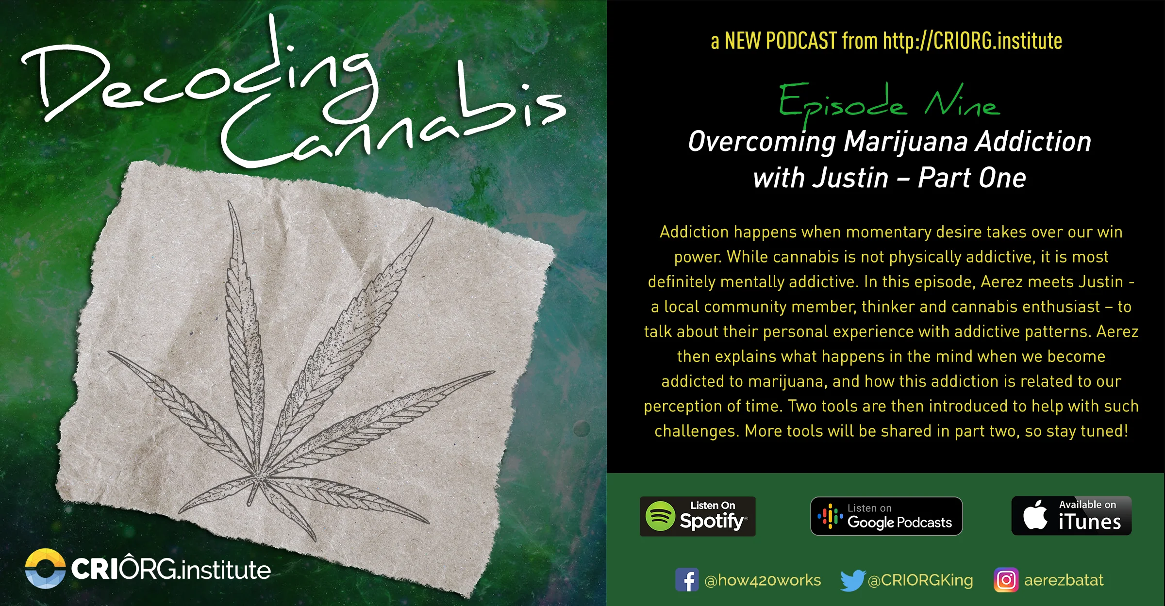 Cannabis Decoded FB Banner and Post Episode Nine.jpg