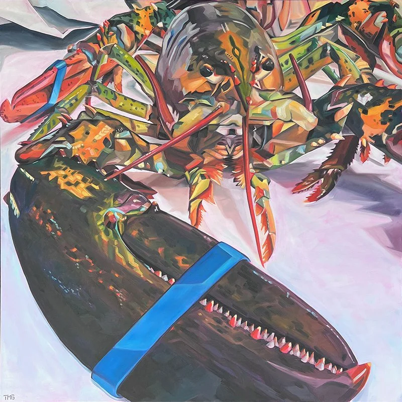 Wicked Big Lobstah, 36” x 36”, Oil on Canvas, ©2023 : SOLD