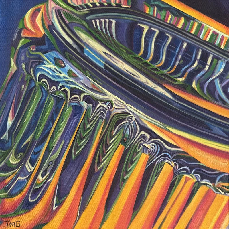 This Round's On Me!, 10” x 10”, Oil on Canvas, ©2025