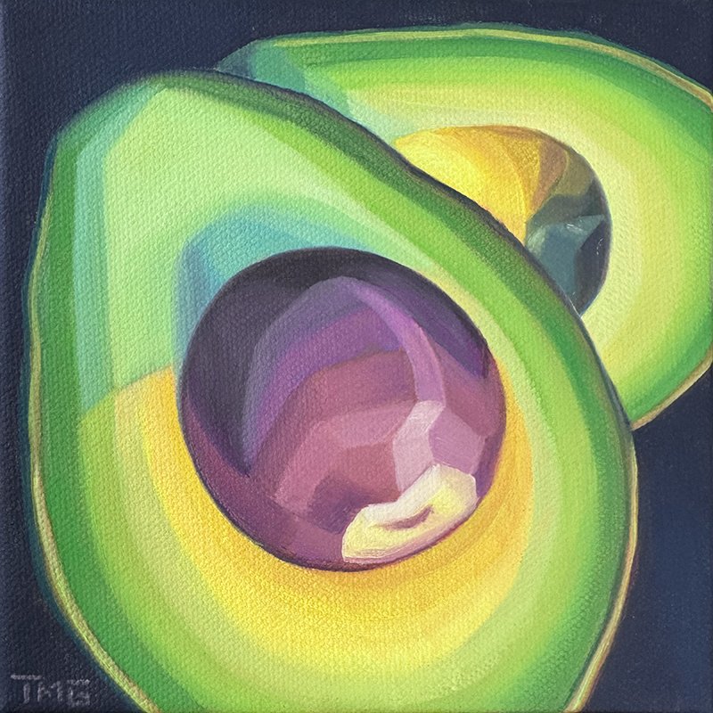 Did Someone Say Guacamole?, 6” x 6”, Oil on Canvas, ©2025