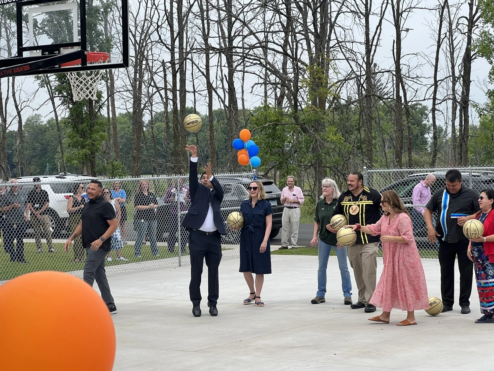 Community amenities at Red Willow Estates, including gardens and playground, Onamia, MN
