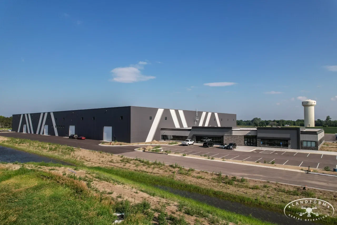 Exterior perspective of AVA Modular Factory in Albertville in MN