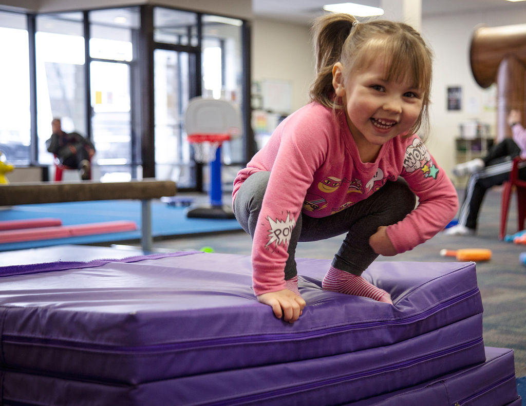 Girl on mat