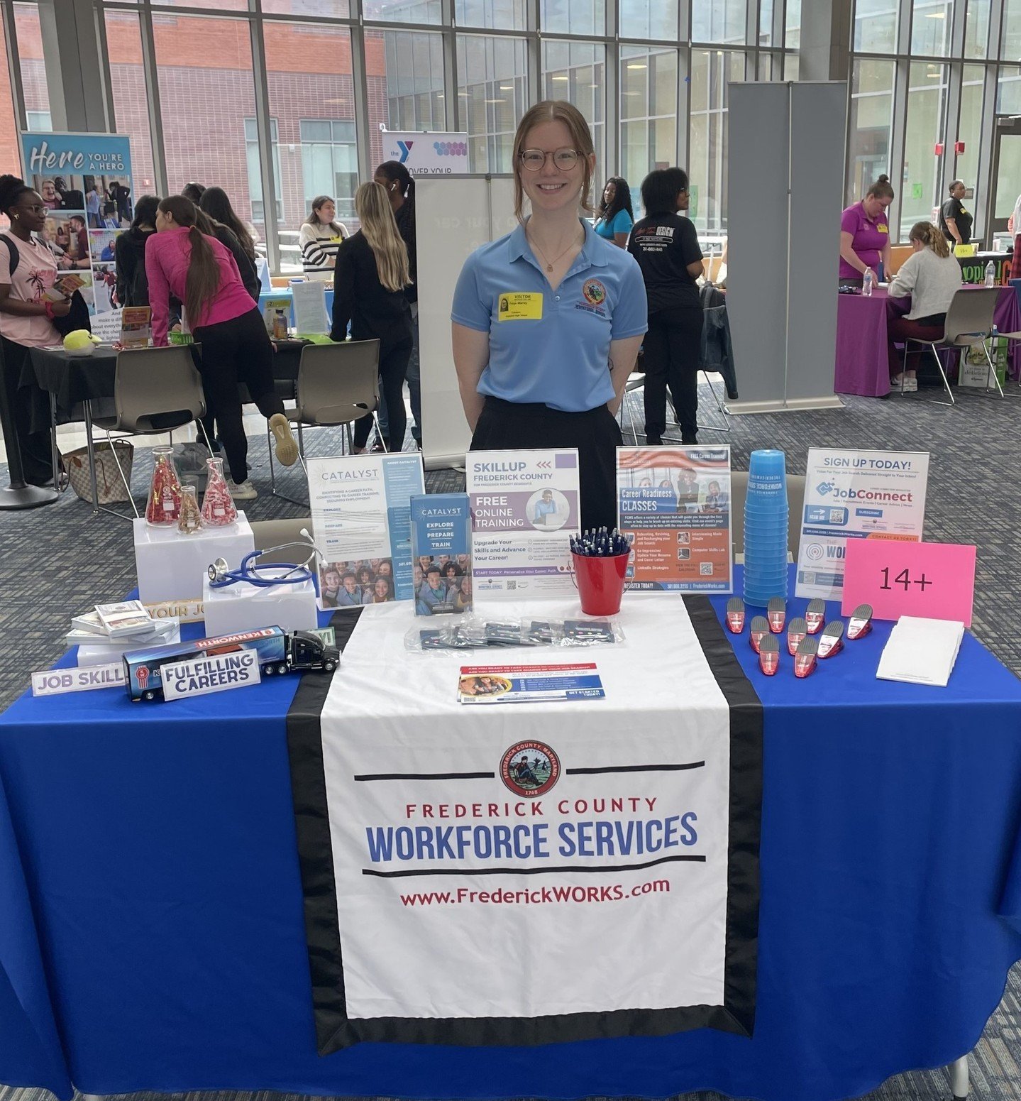 #FCWS had a fantastic time engaging with students during the Spring Job Fair at Frederick High School.  We had meaningful conversations about various opportunities such as part-time jobs, volunteer positions, internships, and apprenticeships within F