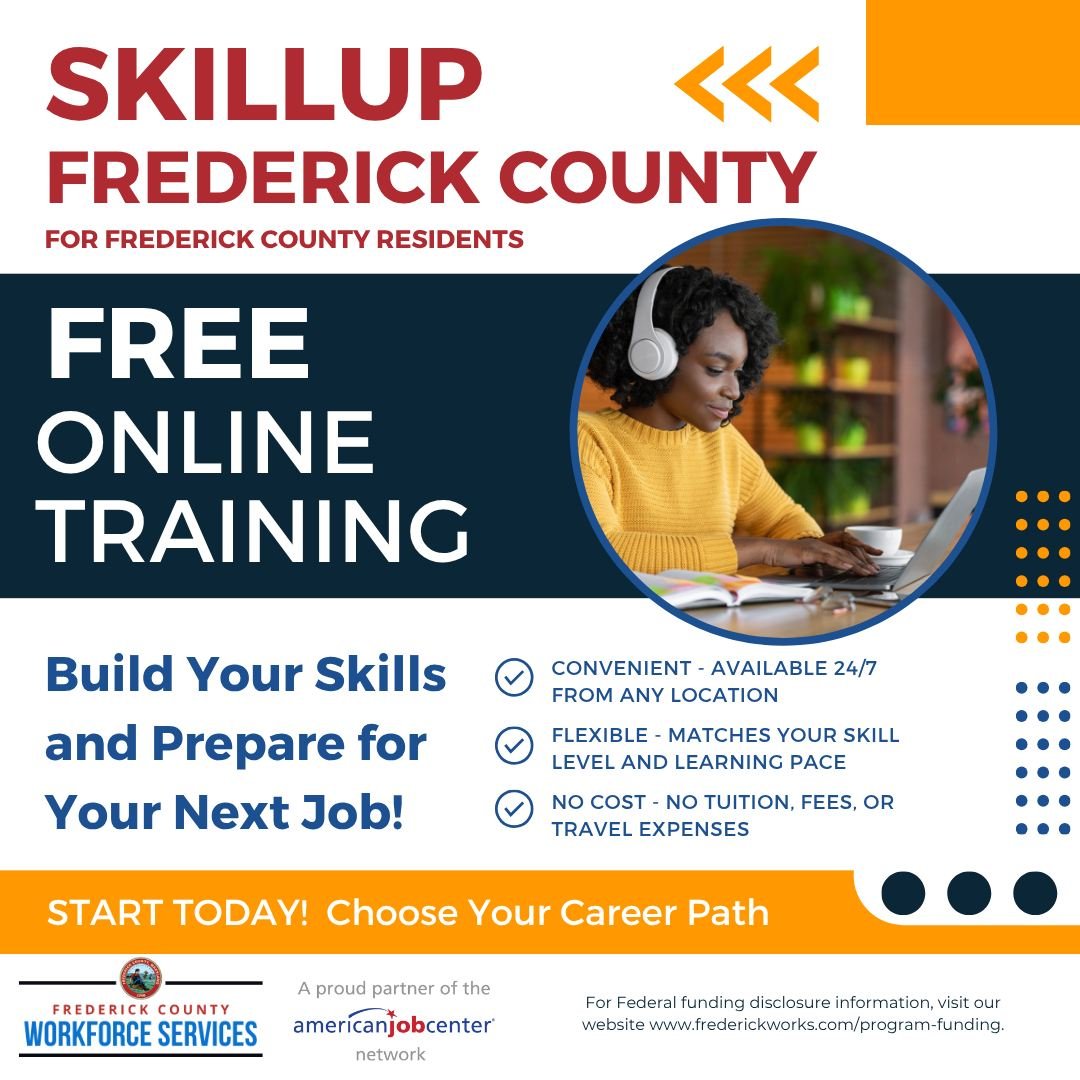 💻Do you need to enhance or upgrade your skills? Explore our FREE Online Learning platform! SkillUp Frederick County offers over 5,000 courses that you can access on your schedule from any location. #SkillUp and take charge of your future!

Access co