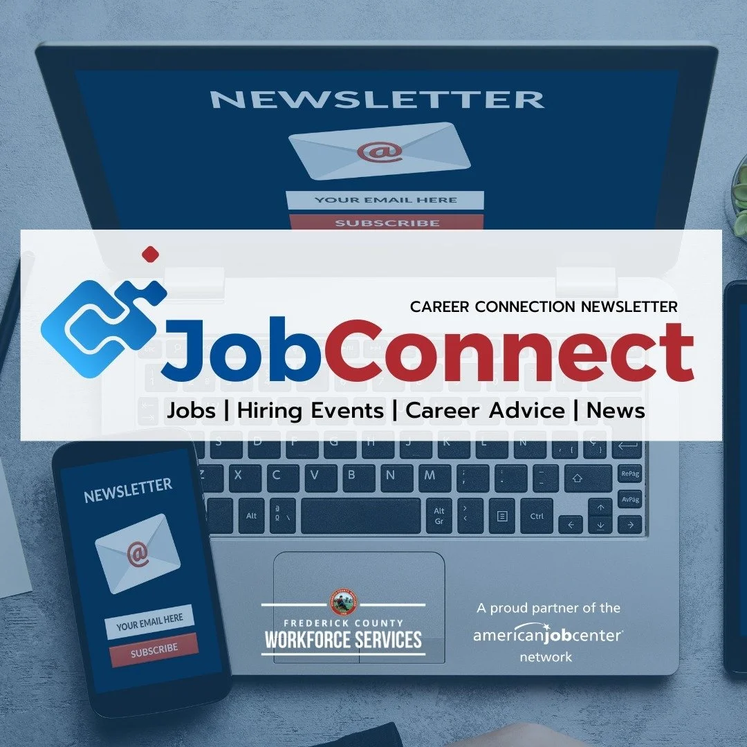 The latest edition of the JobConnect Newsletter has arrived 📩! 

Check out new job opportunities, hiring events, workshops, career resources, and more: https://www.frederickworks.com/newsletters

#JobConnect #JobSeekerResources #JobSearch #Hiring #F