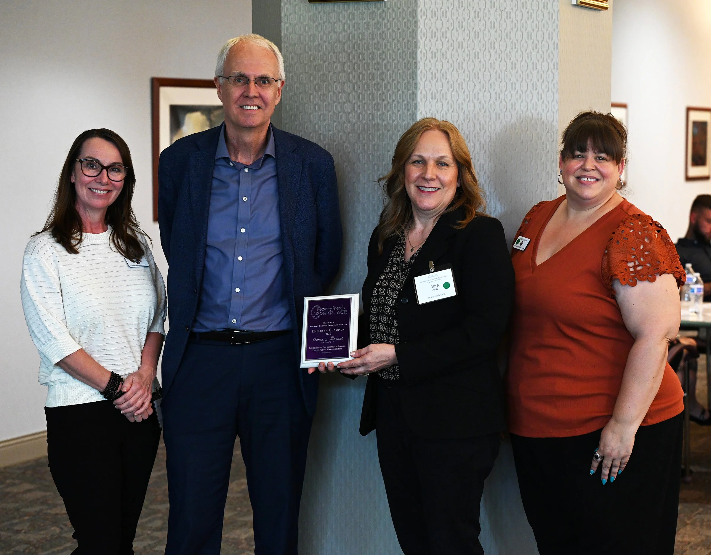 FCWS Partners Recognized at Maryland's First Recovery Friendly Workplace Convening