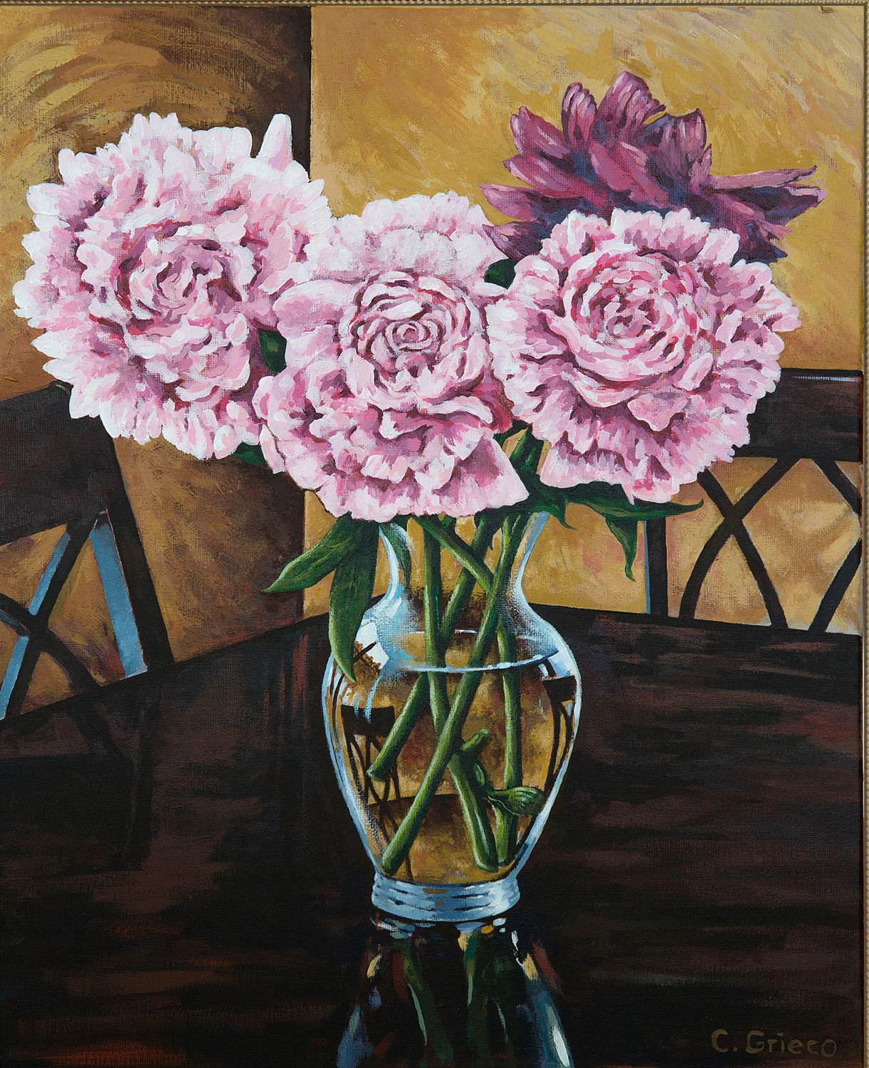 Peony Flowers Summer Reflections