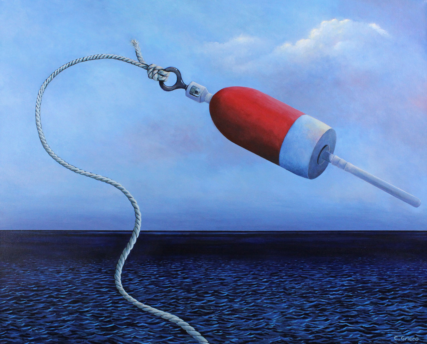 Red and White Buoy 