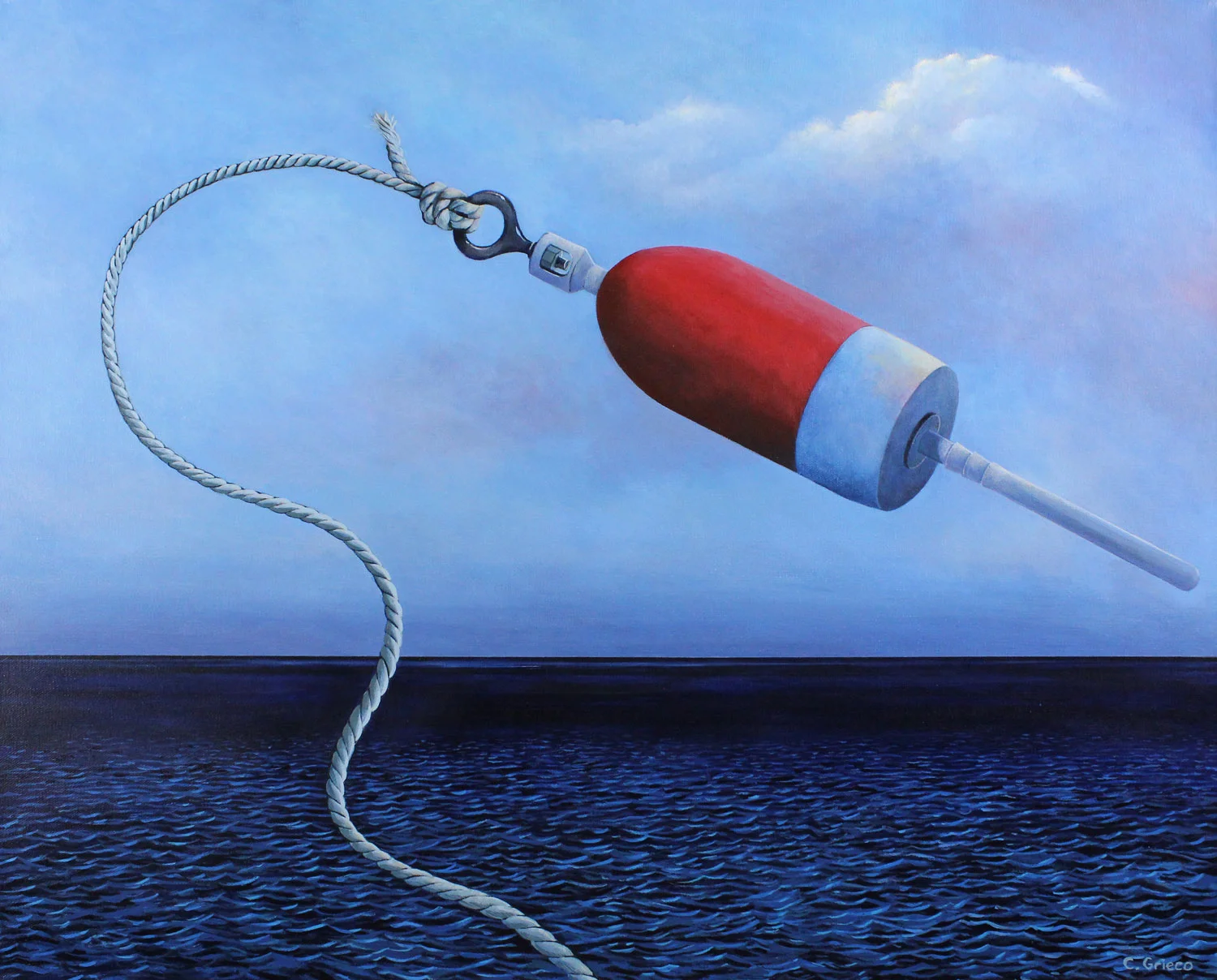Red and White Buoy
