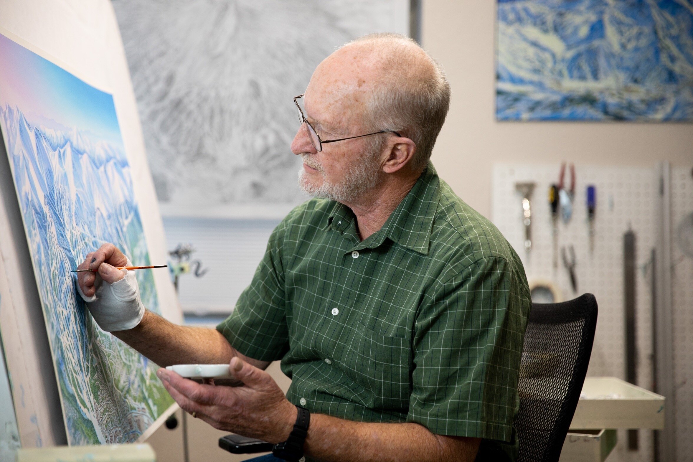  Parker, CO. - James Niehues works in his home studio in Parker, Colorado on December 17, 2018. 