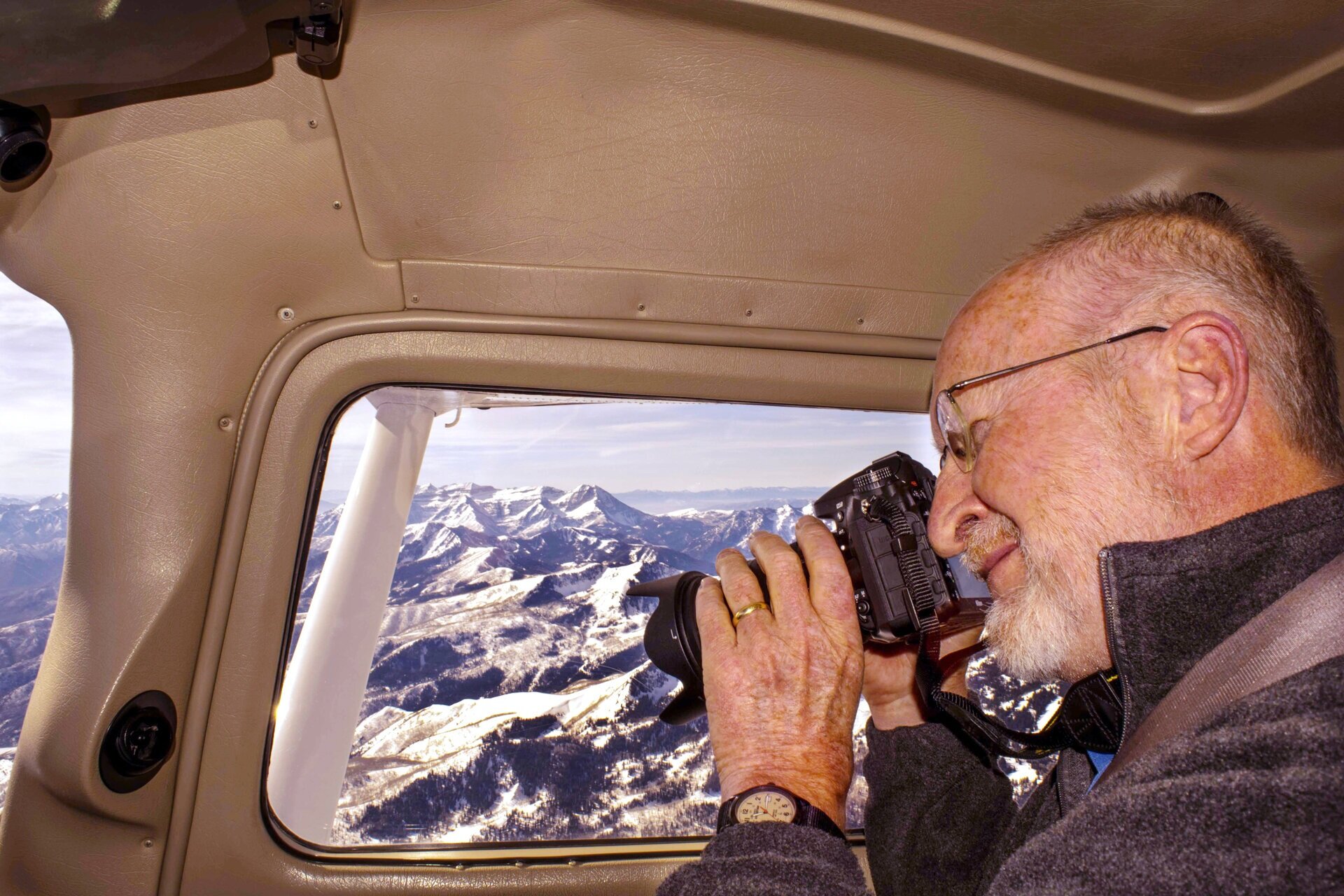 James Niehues The Man Behind The Ski Maps MeInPlaneAlpsMeters.jpg