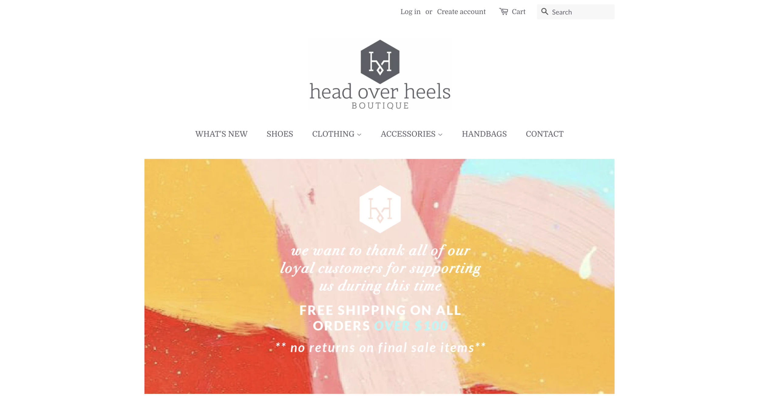 head over heels store website