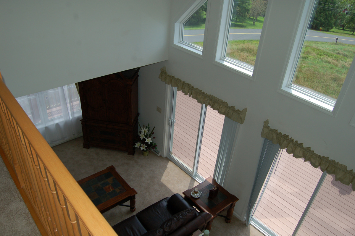 View from Loft overlooking the Living Room