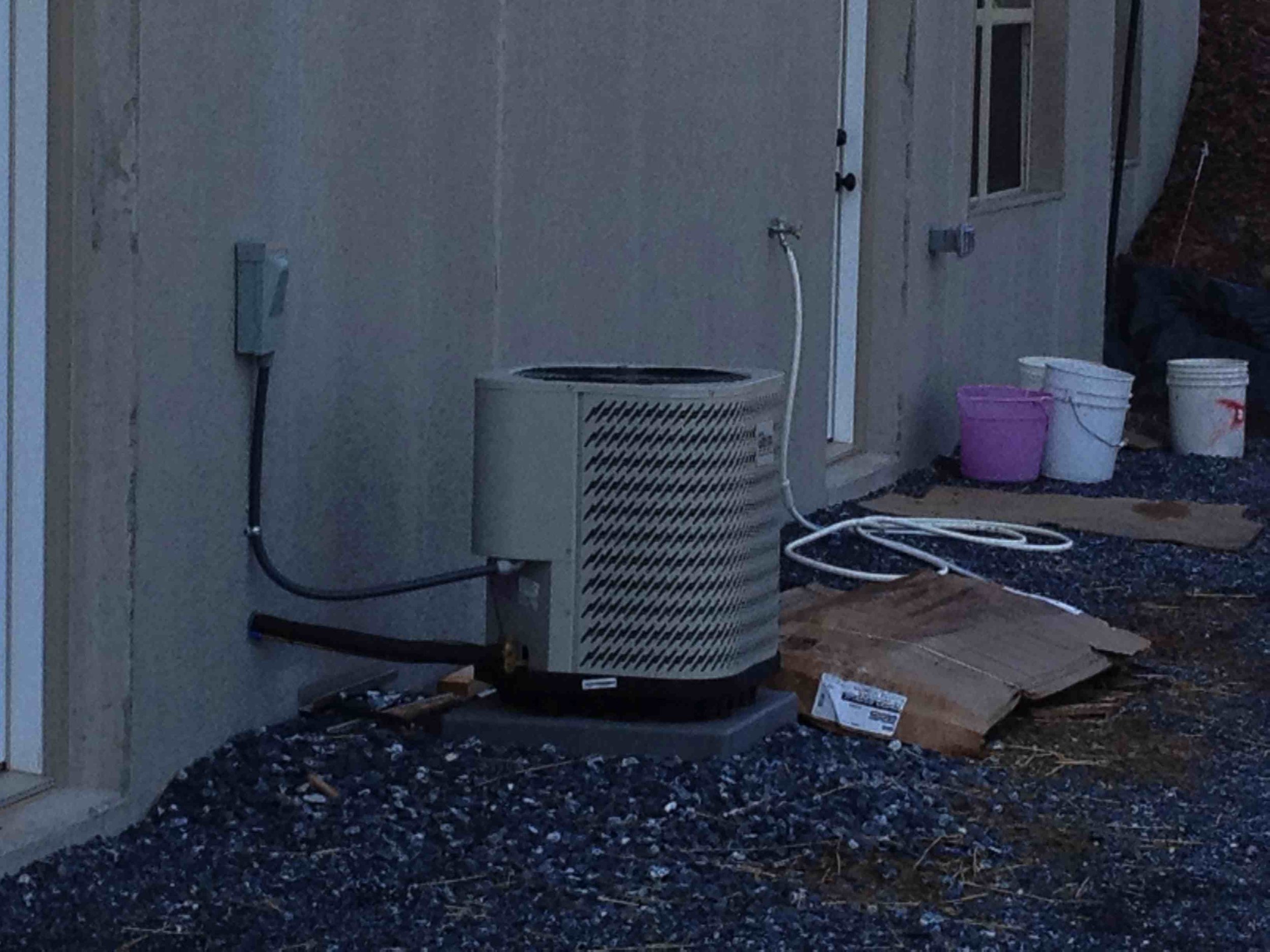 Outside Compressor for Central A/C System