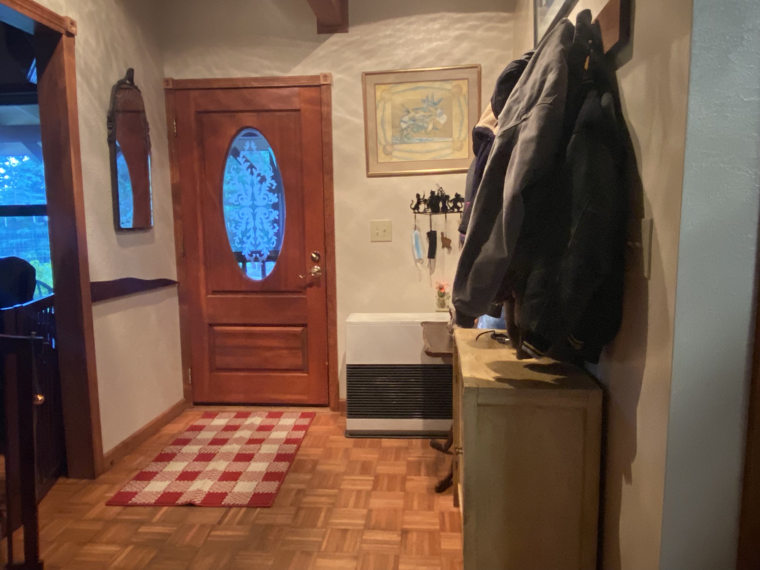 Front door to farmhouse