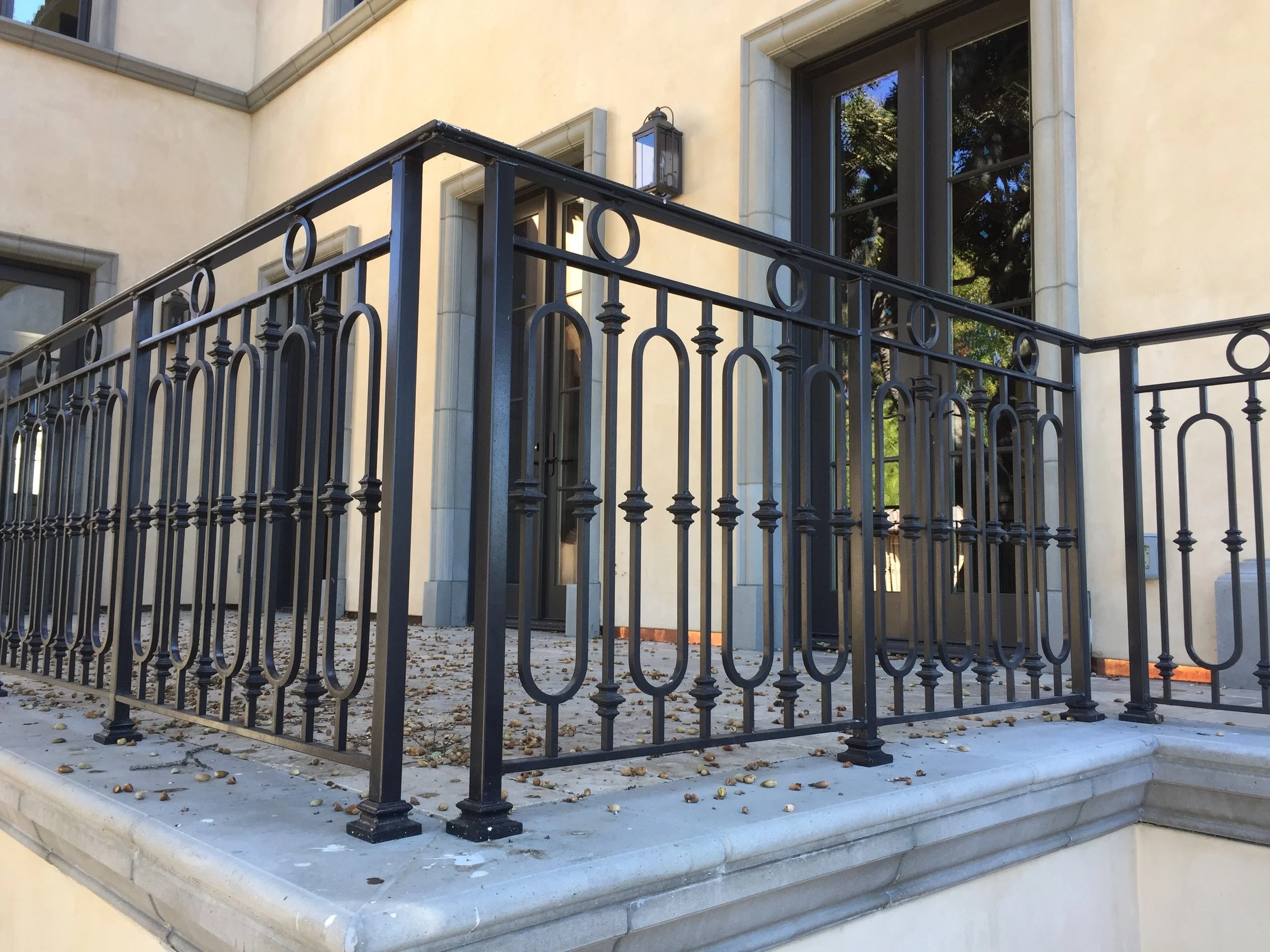 Classic Spanish-Mediterranean Railings These railings blend seamlessly into the architecture of this historic Spanish-Mediterranean estate home.