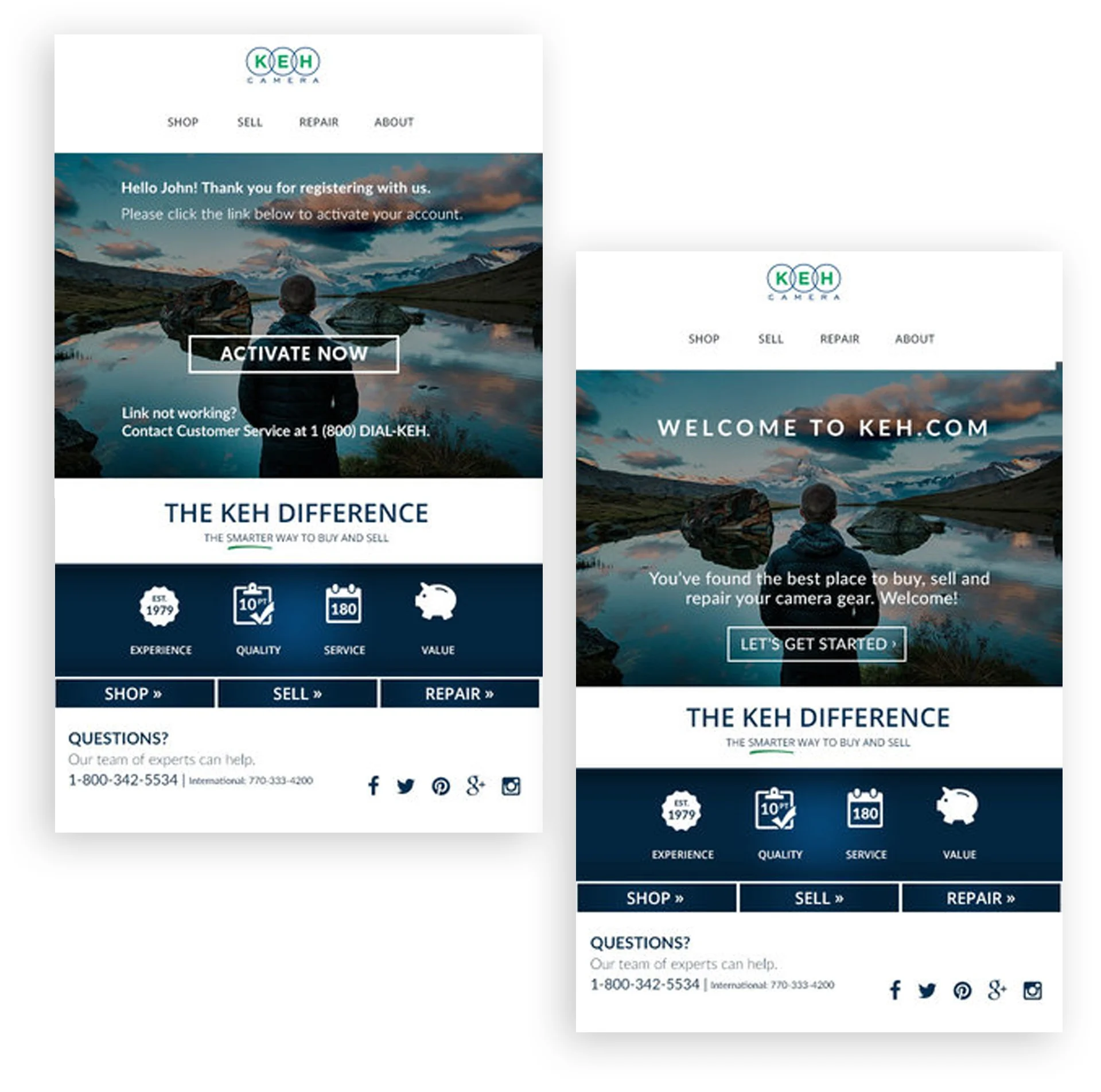 KEH Camera promotional email and digital campaign creative