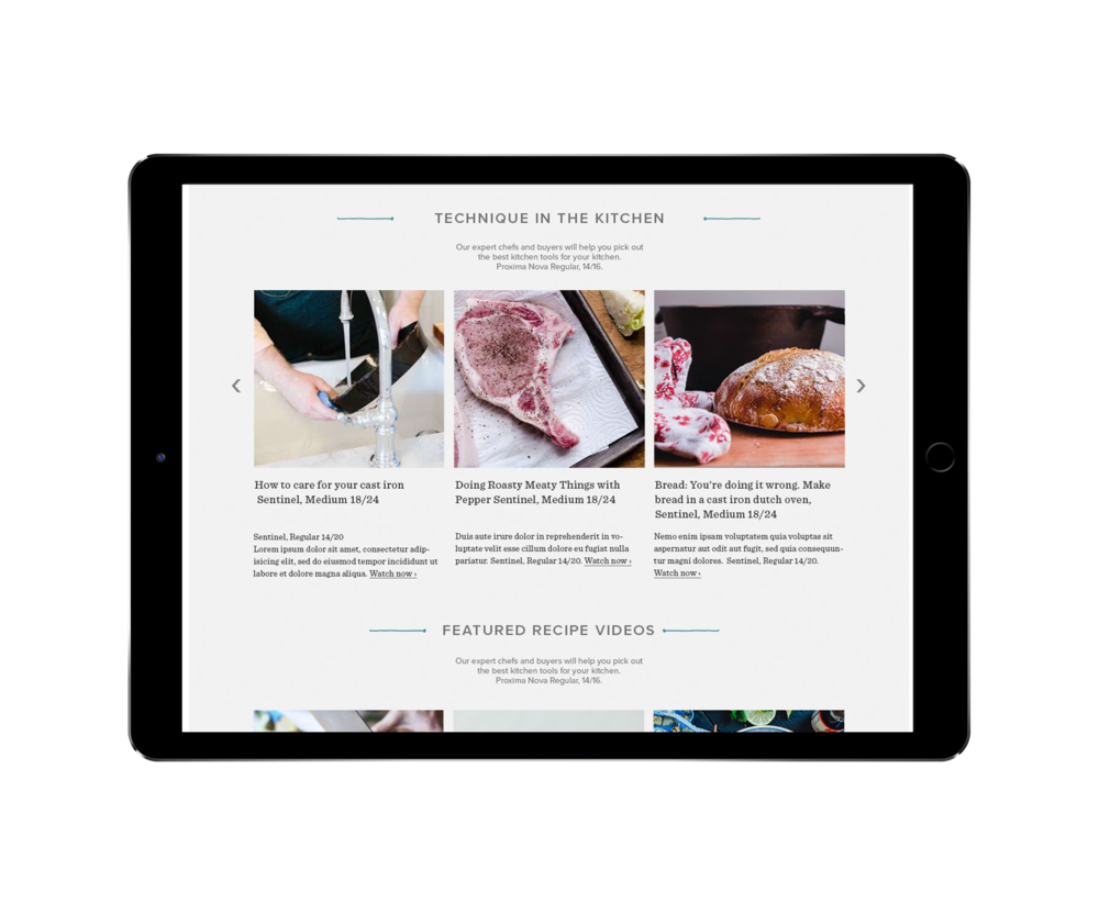 Southern Kitchen tablet mockup