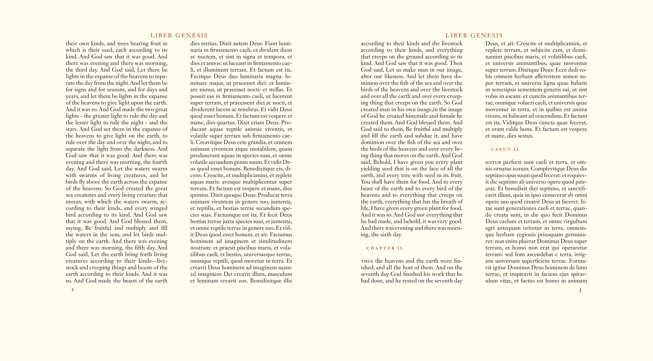 JACK WERNER STAUFFACHER San Francisco, USA, 1955 Janson 24.2 X 26.6 cm Letterpress Liber Librorum Collection Scripture quotations are from the ESV® Bible (The Holy Bible, English Standard Version®), copyright 2001 by Crossway, a publishing ministry of Good News Publishers. Used by permission. All rights reserved.