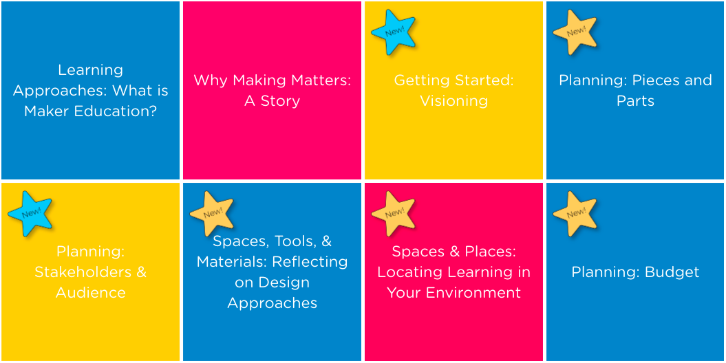 MakerEd.org has a long list of online learning modules available online to help educators get started making stuff.