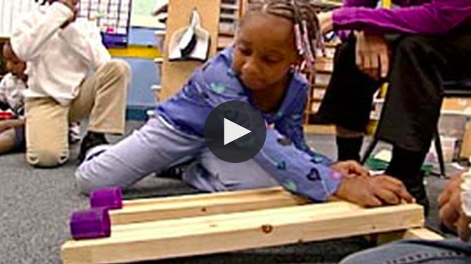 PBS has an instructional video that teaches how to make observations about ramp/ball structures.