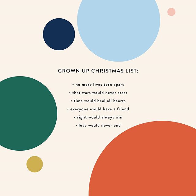 This is my grown up Christmas list.