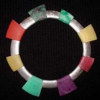 Reticulation was a technique much used by Faberge &amp; it is extremely difficult: one has to bring the metal right up to the melting point...without melting it! A lovely necklace which was bought by a truly lovely friend.